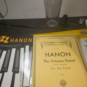 2 music book:Jazz Hanon piano method book written by Leo Alfassy+ Hanon: The Vir